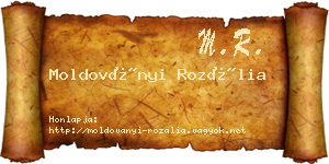 Moldoványi Rozália névjegykártya