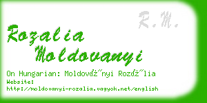 rozalia moldovanyi business card